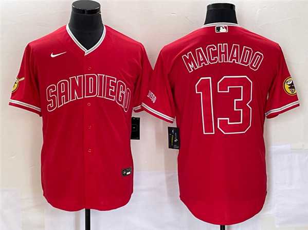 Men's San Diego Padres #13 Manny Machado Red Cool Base Stitched Baseball Jersey,We sell and wholesale Men's San Diego Padres #13 Manny Machado Red Cool Base Stitched Baseball Jersey on line form chian!